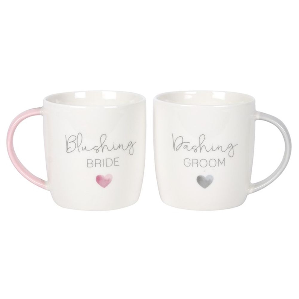 Blushing Bride Dashing Groom Ceramic Mug Set N/A