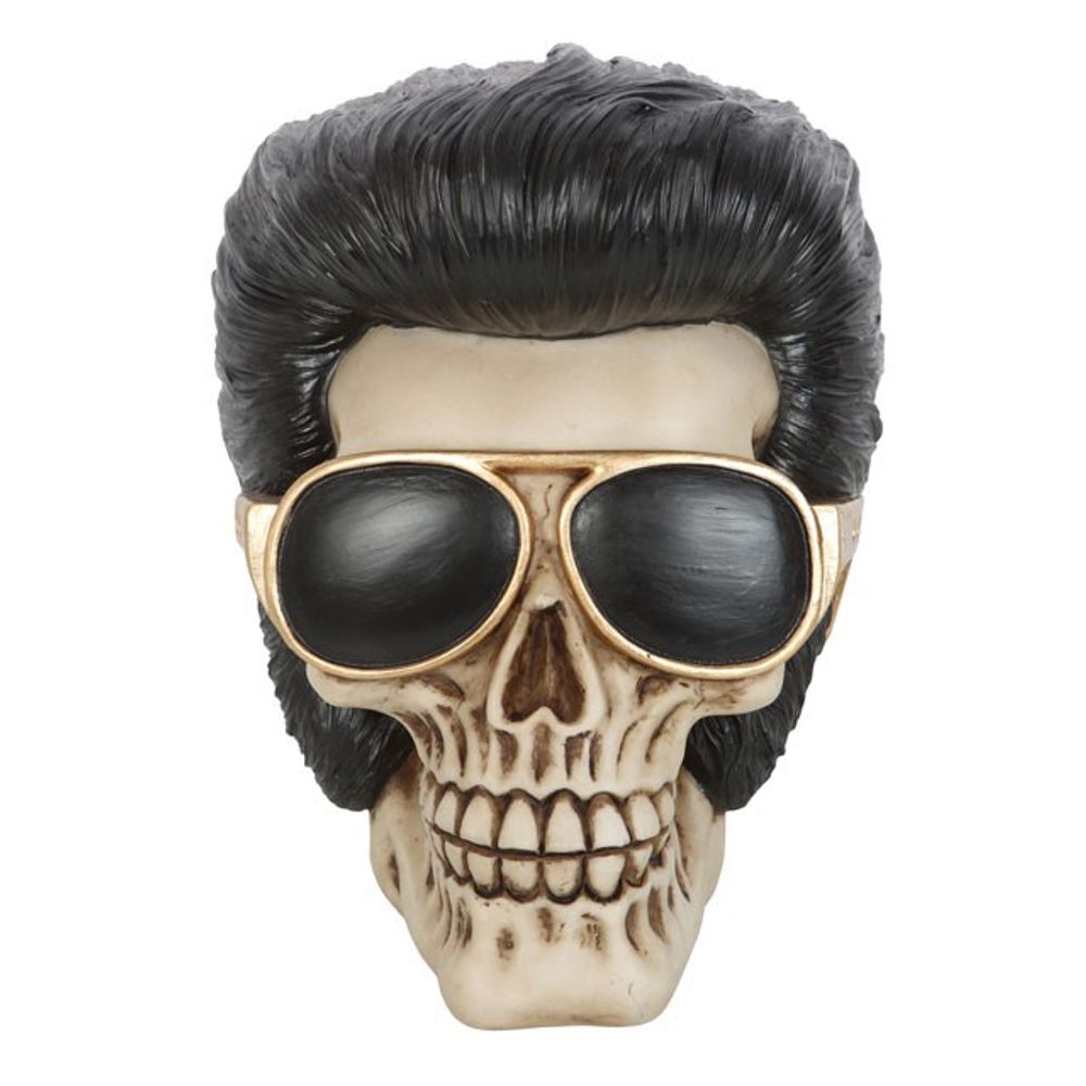 Rockstar Skull Ornament with Sunglasses N/A