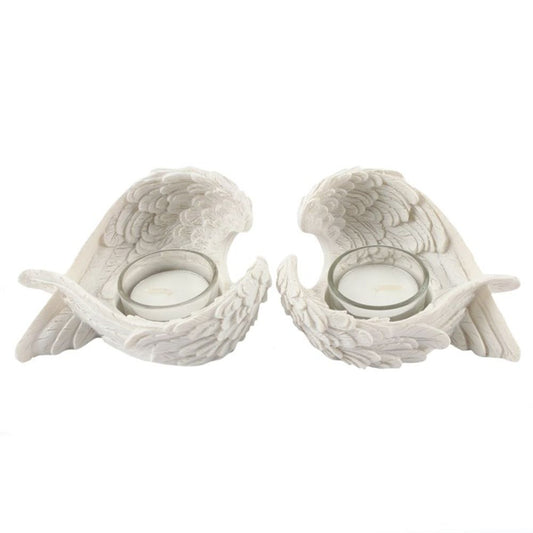 Set of 2 Winged Candle Holders N/A