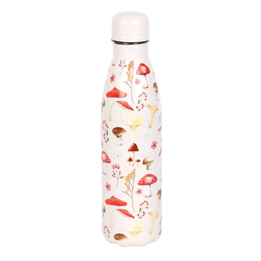 All Over Mushroom Print Metal Water Bottle N/A