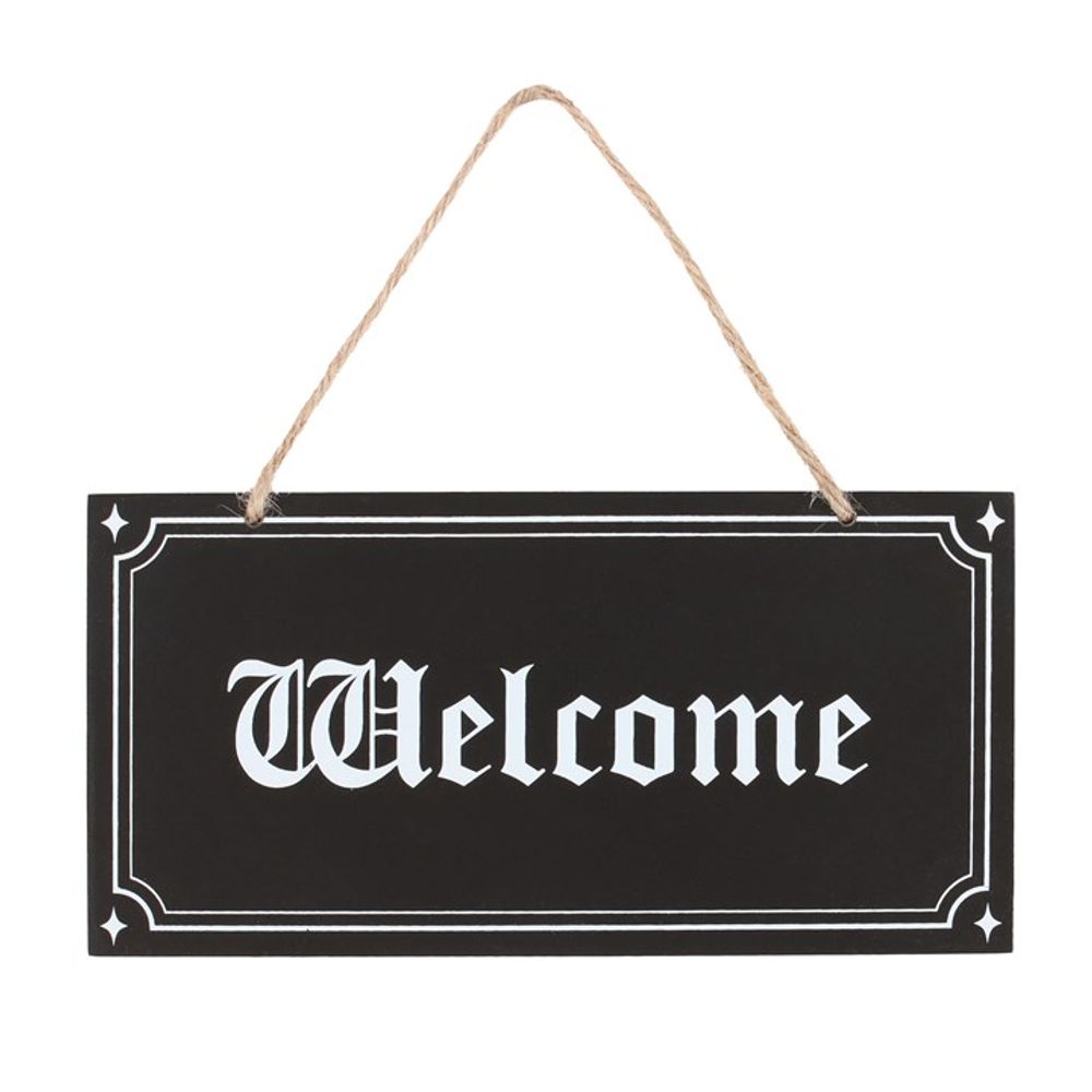 Gothic Welcome Hanging Sign N/A