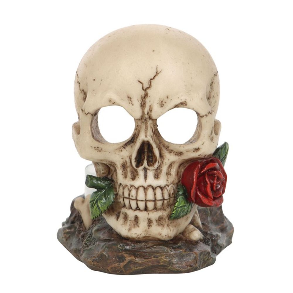 Skull Rose Tealight Holder N/A