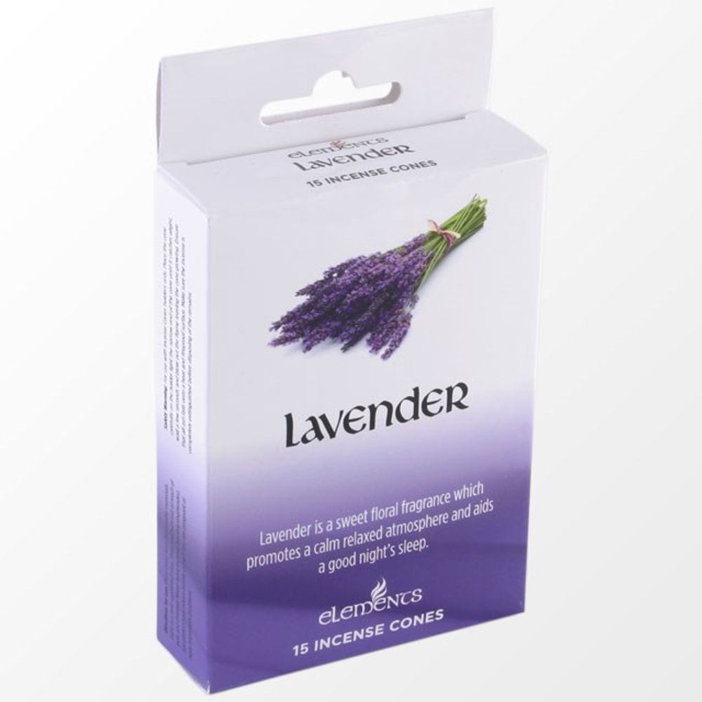 Set of 12 Packets of Elements Lavender Incense Cones N/A