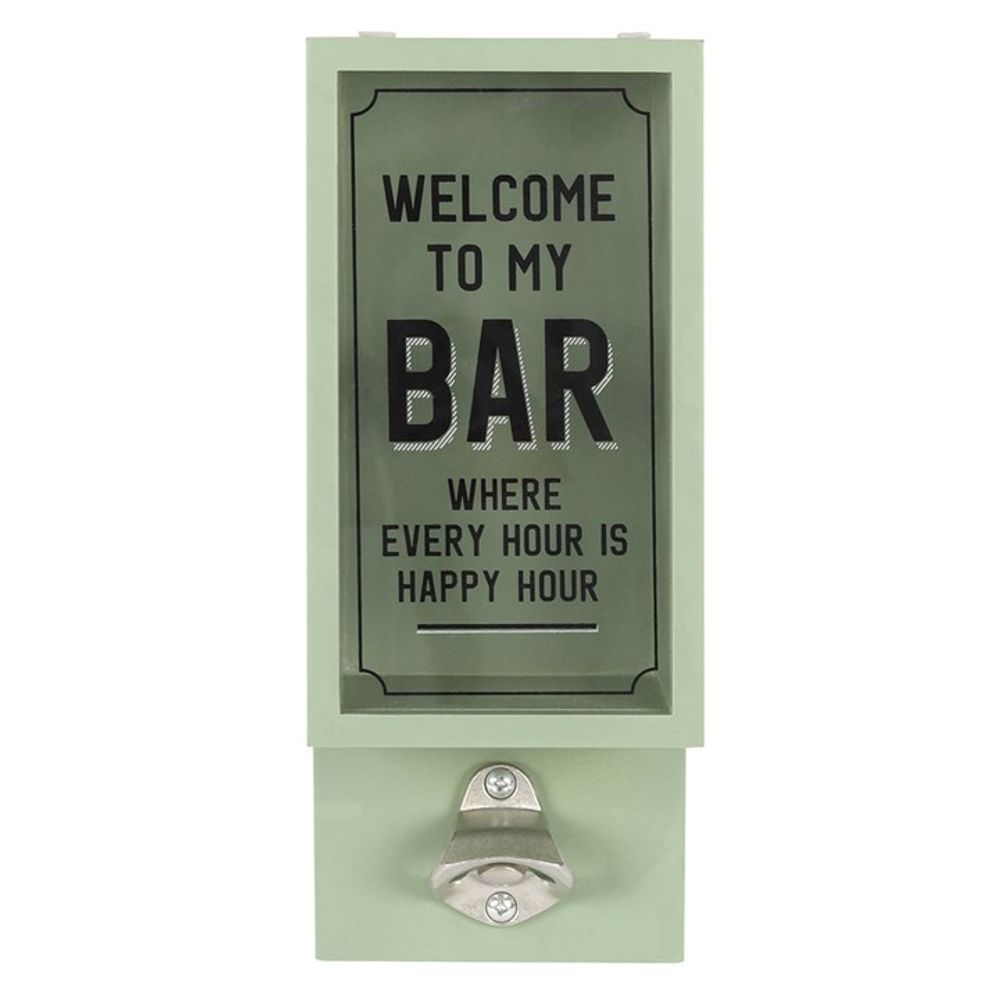 Green Garden Bar Bottle Opener Plaque N/A