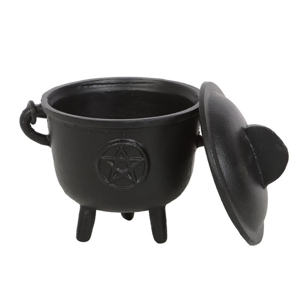 11cm Cast Iron Cauldron with Pentagram N/A