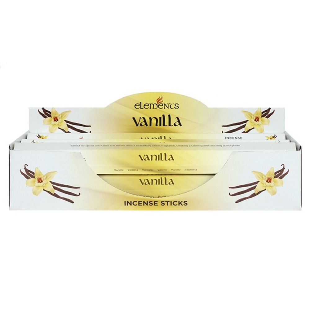 Set of 6 Packets of Elements Vanilla Incense Sticks N/A