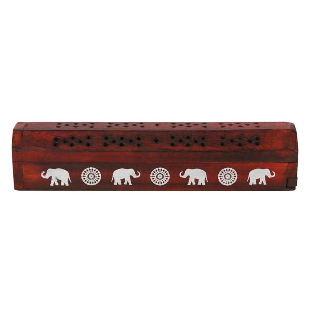 Elephant Wooden Rosewood Incense Box Set N/A