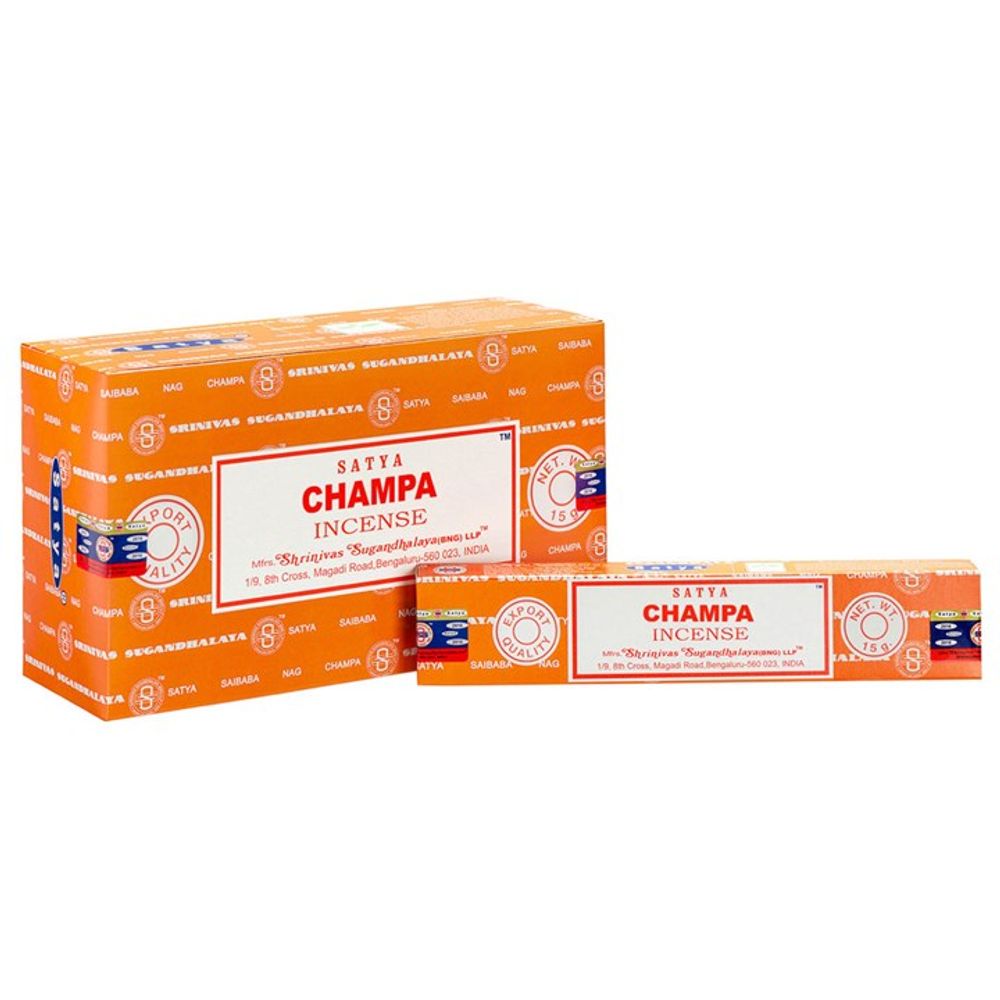 Set of 12 Packets of Champa Incense Sticks by Satya N/A