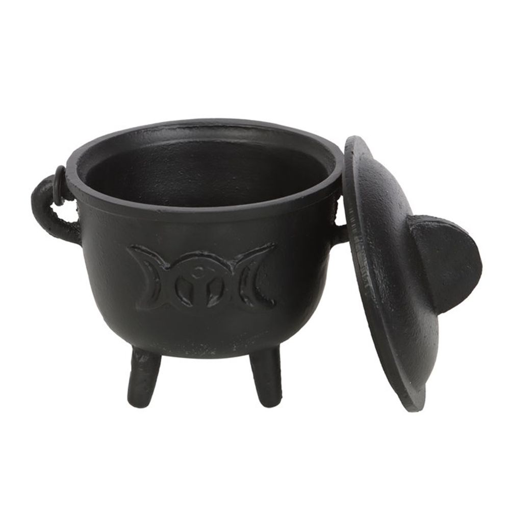 11cm Cast Iron Cauldron with Triple Moon N/A