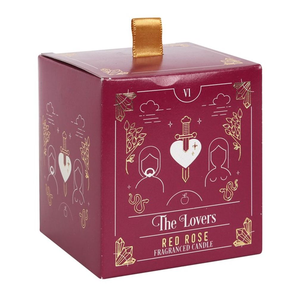 The Lovers Red Rose Tarot Candle N/A