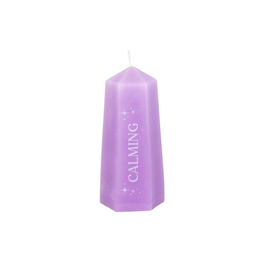 Calming Crystal Candle with Rough Amethyst N/A