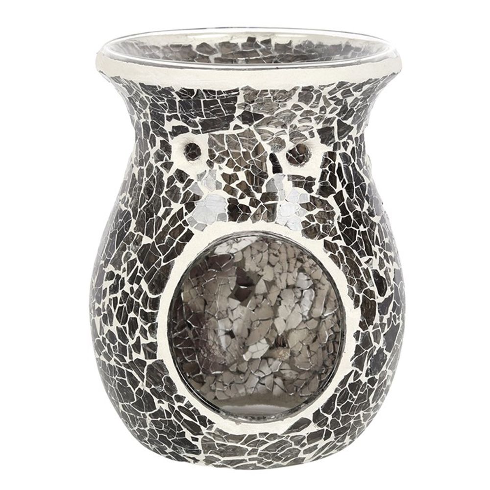 Large Gunmetal Grey Crackle Oil Burner N/A