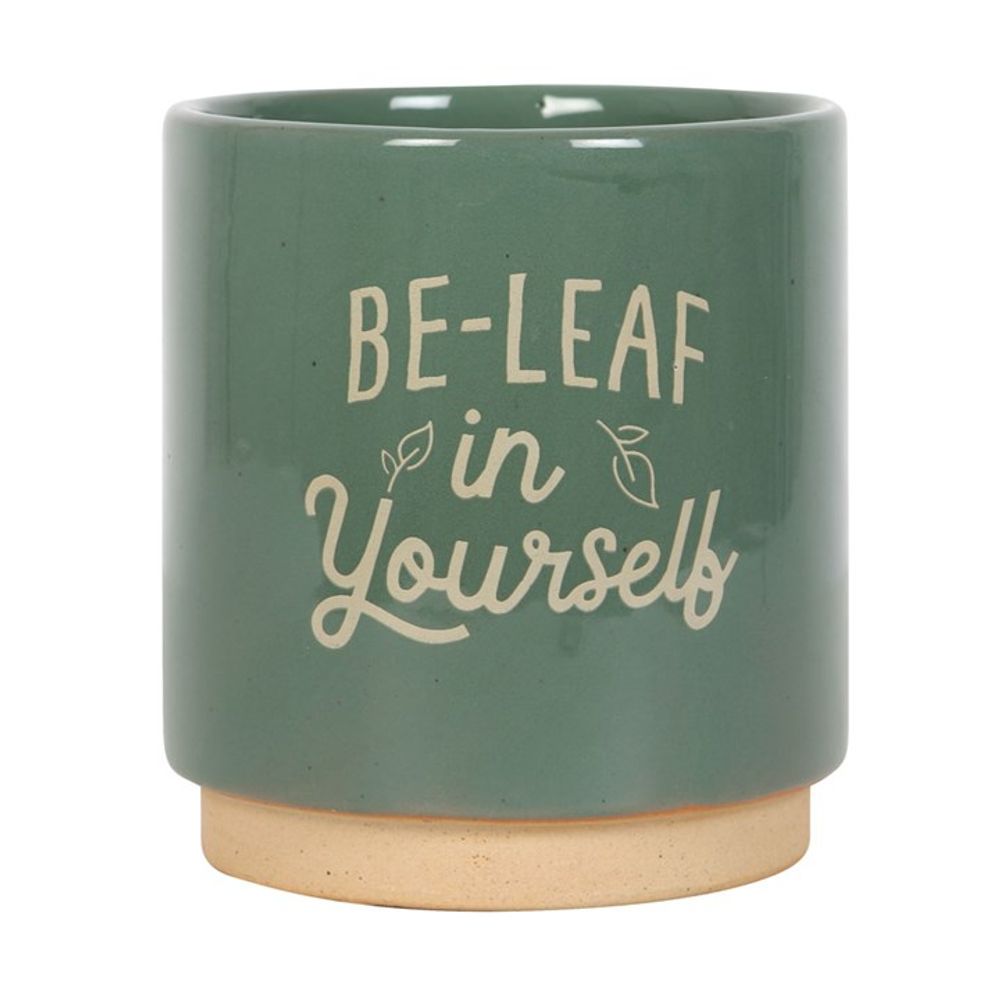 Green Be-Leaf in Yourself Plant Pot N/A