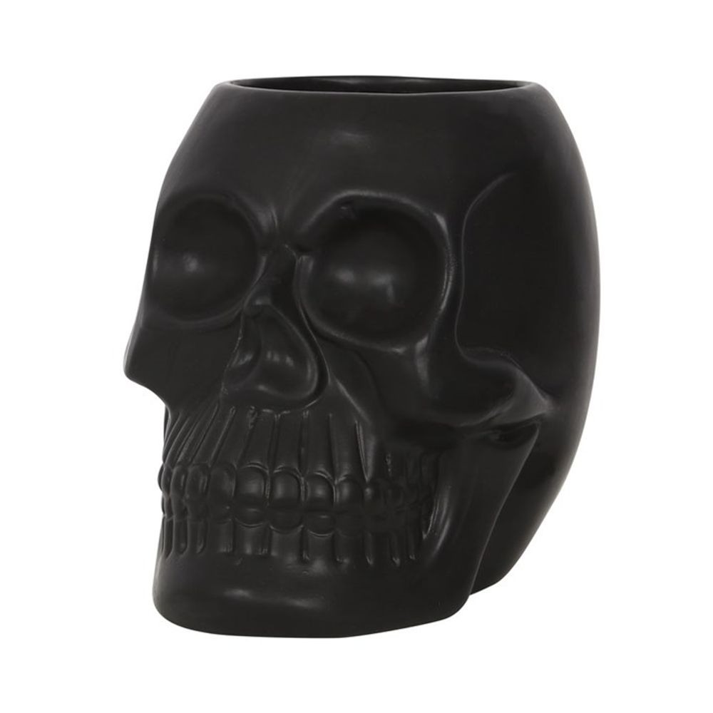 Black Skull Plant Pot N/A