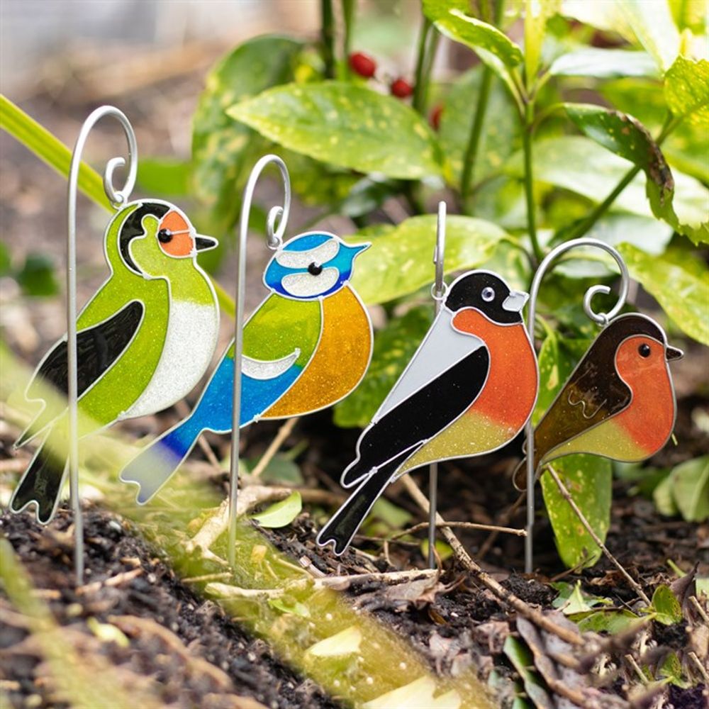 Set of 12 British Garden Birds Suncatcher Stakes N/A