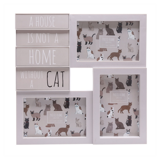 29cm Cat Multi Photo Frame N/A