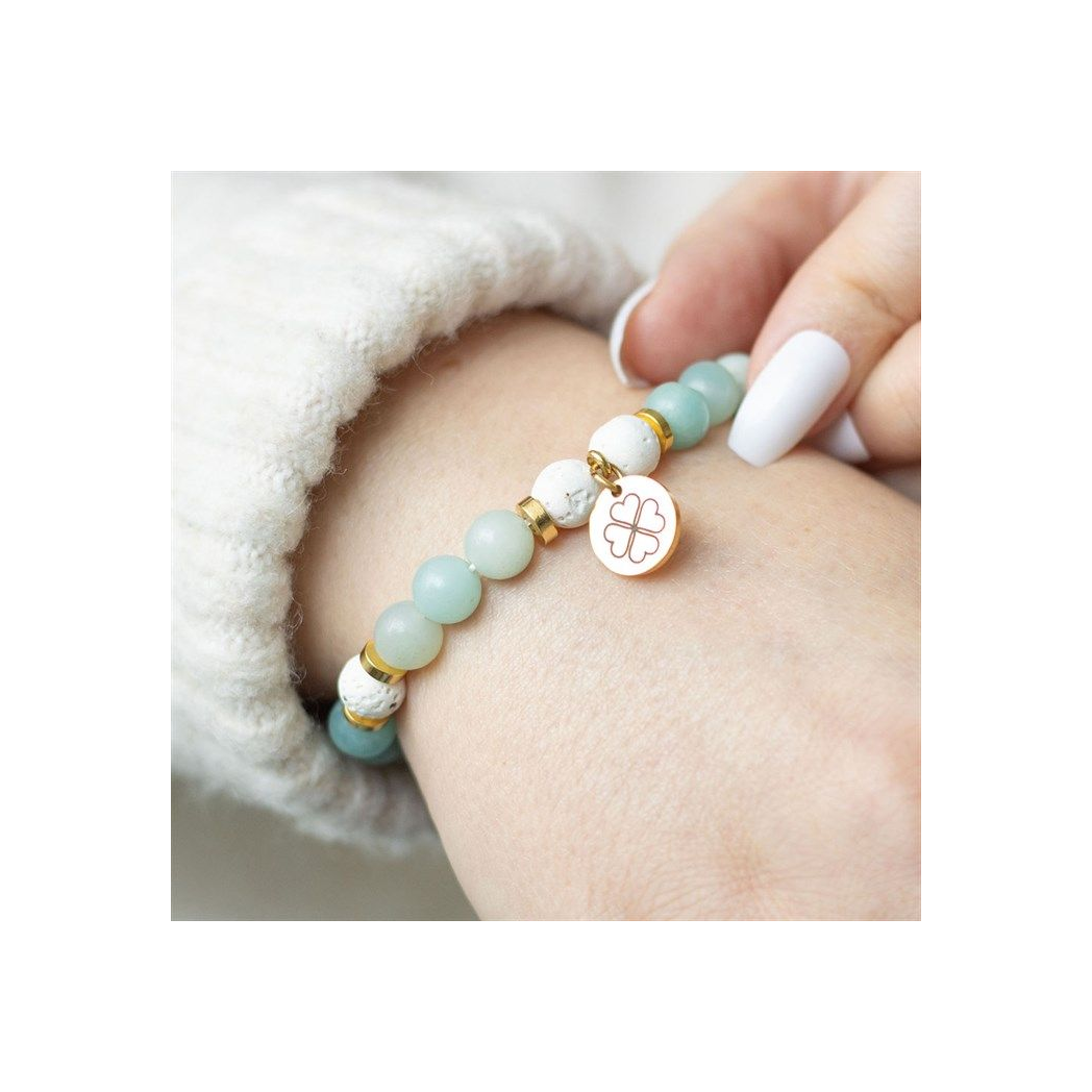 Abundance Amazonite Crystal Essential Oil Bracelet N/A