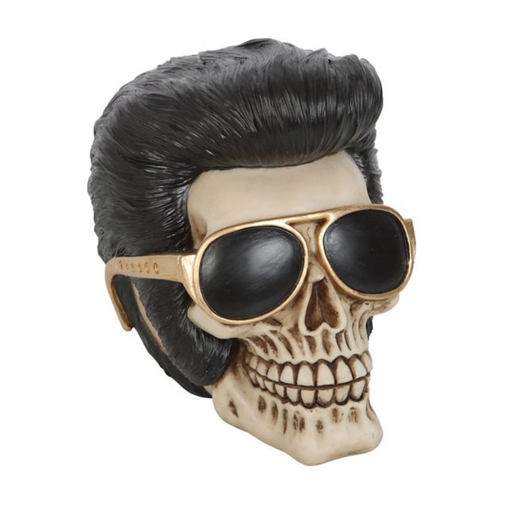 Rockstar Skull Ornament with Sunglasses N/A