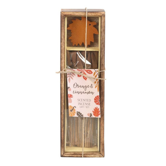 Autumn Leaf Orange & Cinnamon Incense Gift Set N/A