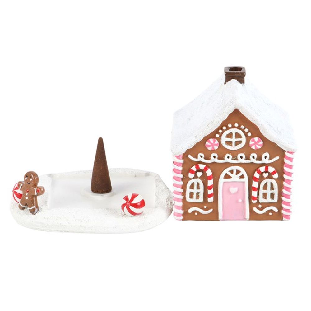 Pink Gingerbread House Incense Cone Burner N/A