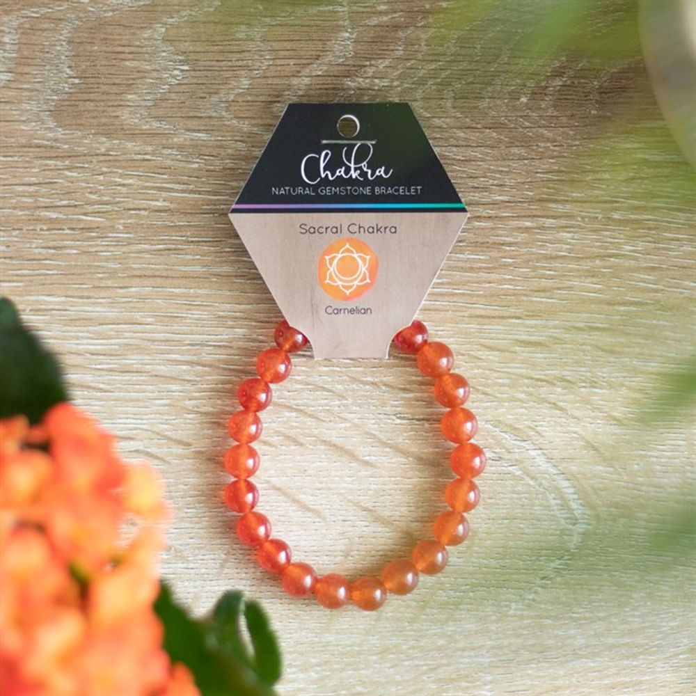 Sacral Chakra Carnelian Gemstone Bracelet N/A