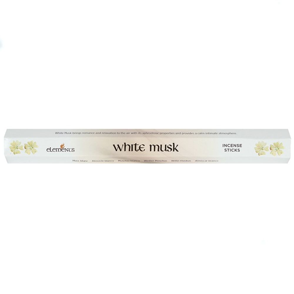 Set of 6 Packets of Elements White Musk Incense Sticks N/A