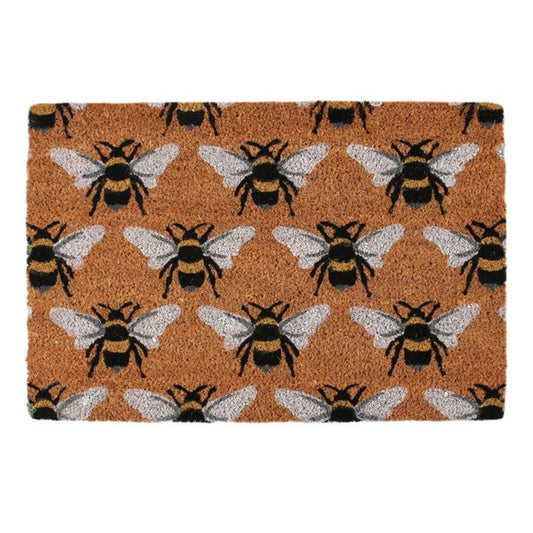 Bee Print Natural Doormat N/A