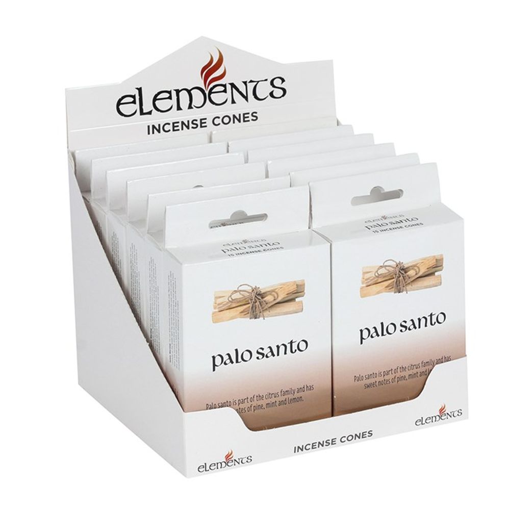 Set of 12 Packets of Elements Palo Santo Incense Cones N/A