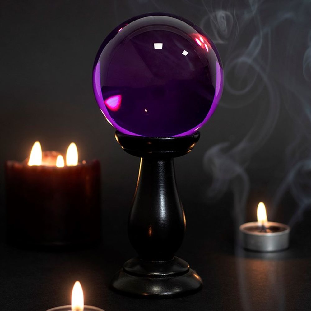 Small Purple Crystal Ball on Stand N/A