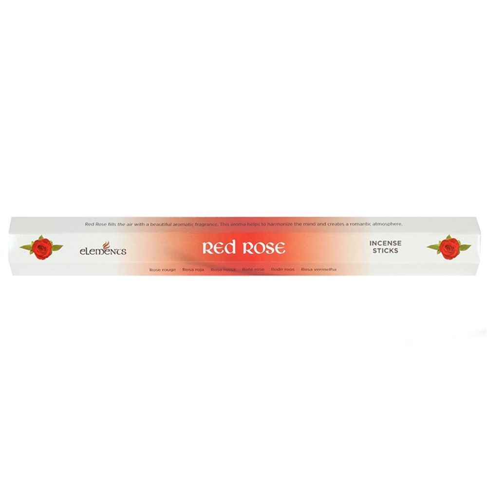 Set of 6 Packets of Elements Red Rose Incense Sticks N/A