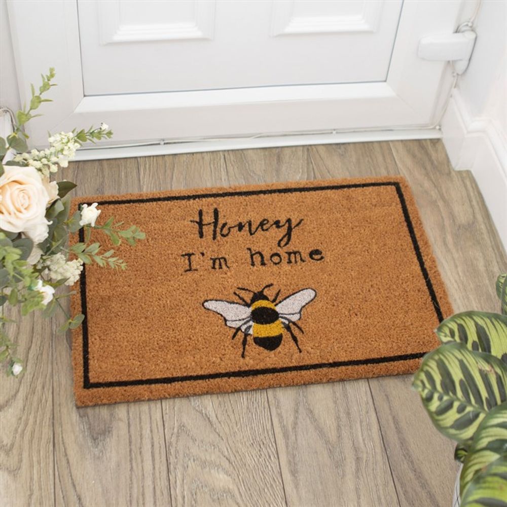 Natural Honey I’m Home Bee Doormat N/A