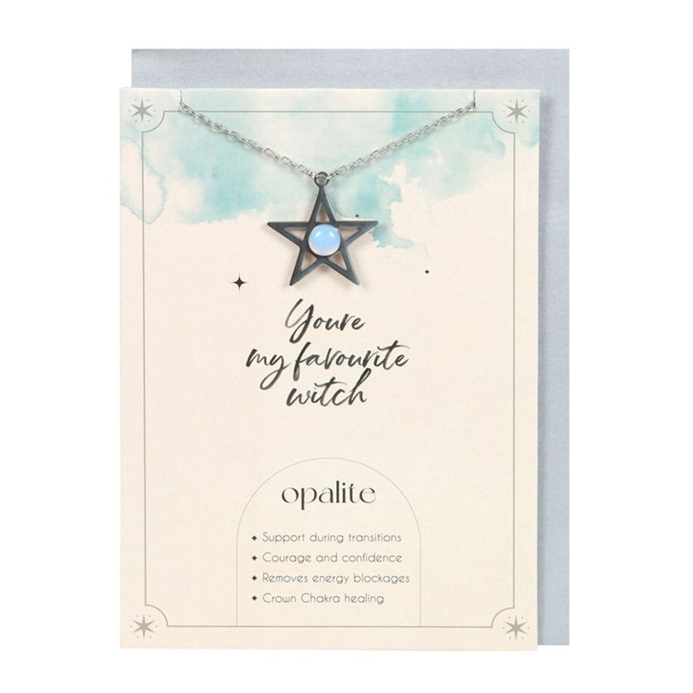 Opalite Star Necklace Card N/A