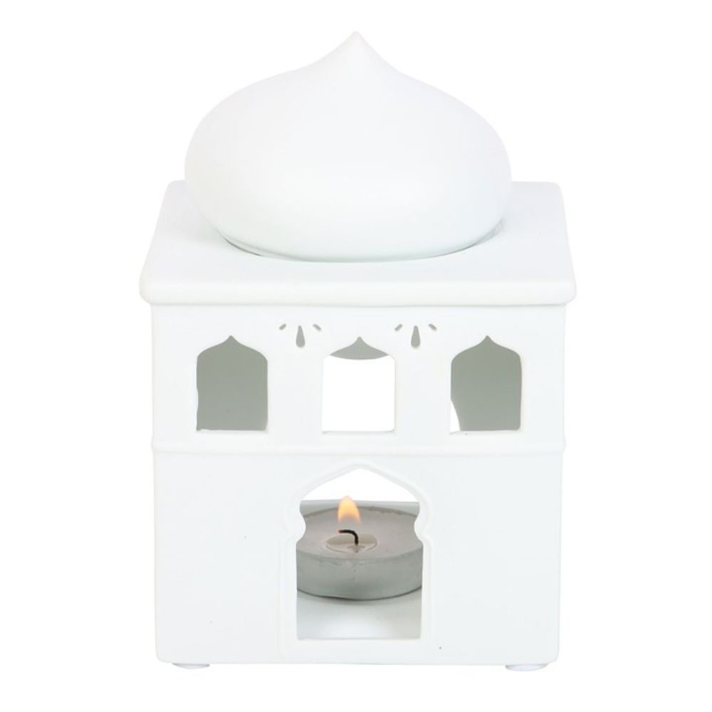 Off White Mosque Oil Burner and Incense Cone Holder N/A