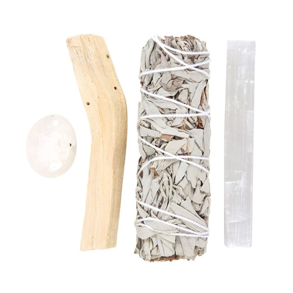 Smudge Kit with Clear Quartz Crystal N/A