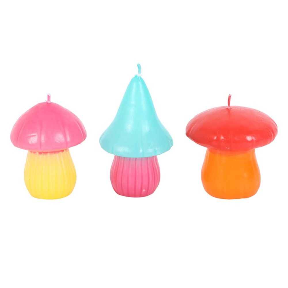 Set of 3 Mushroom Shaped Candles N/A