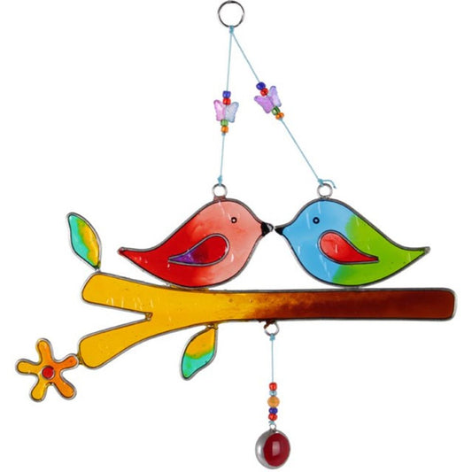 Love Birds On A Branch Suncatcher N/A