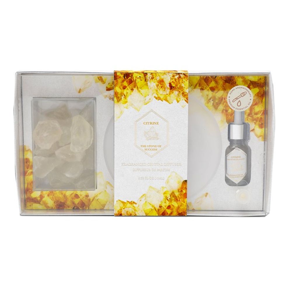 Yellow Citrine Crystal Oil Diffuser Tray N/A