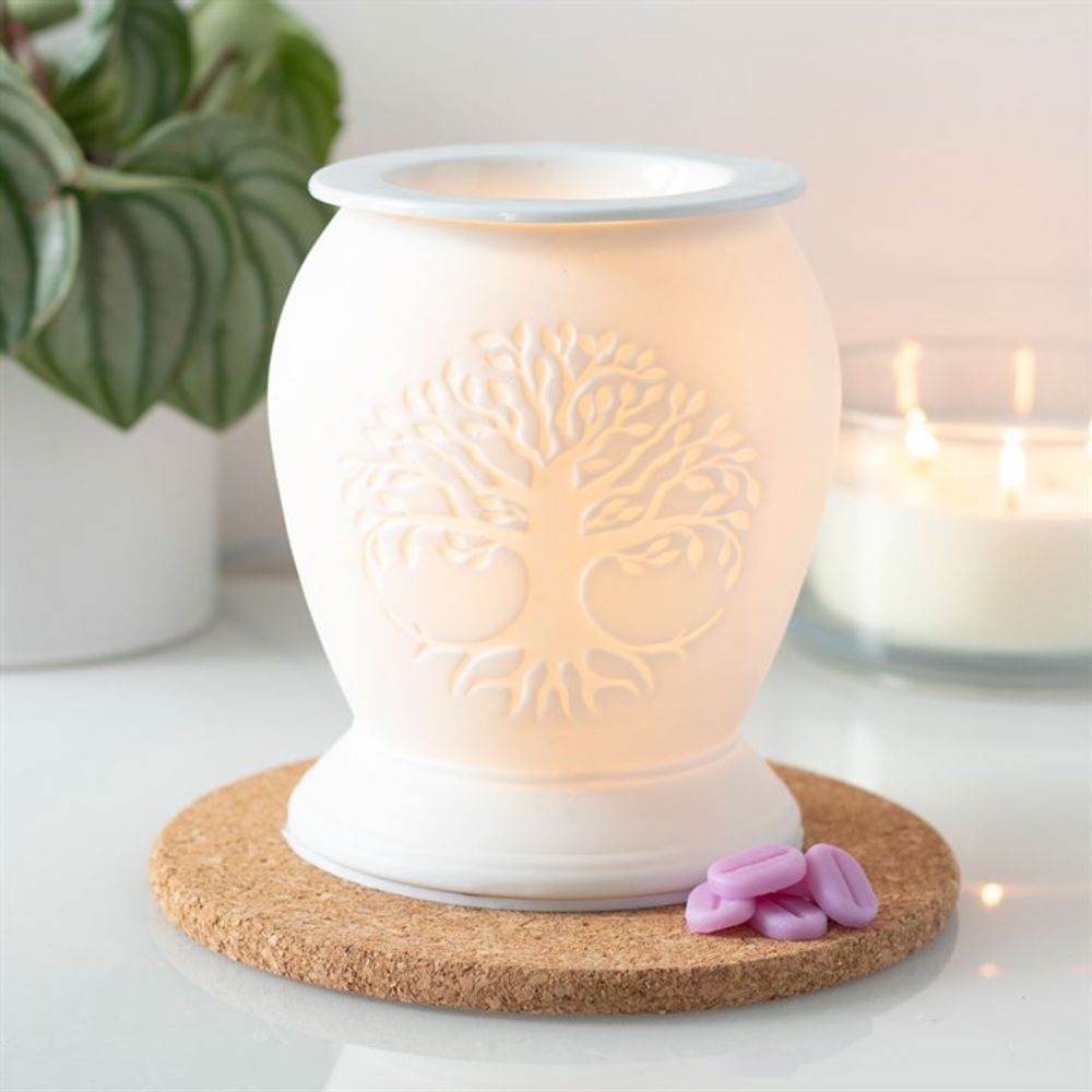 Tree of Life White Ceramic Electric Oil Burner N/A