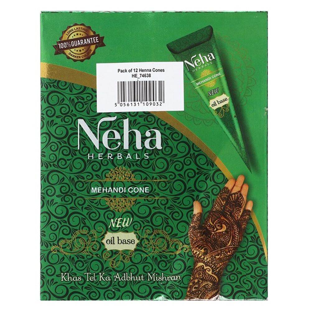 Pack of 12 Henna Tubes N/A