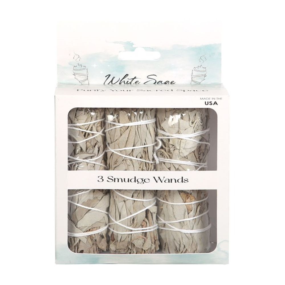 Set of 3 White Sage Smudge Wands N/A