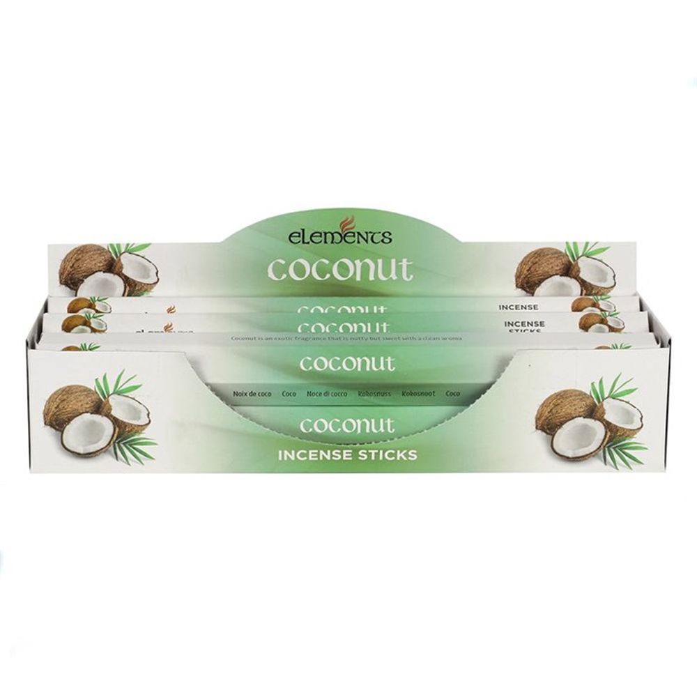 Set of 6 Packets of Elements Coconut Incense Sticks N/A