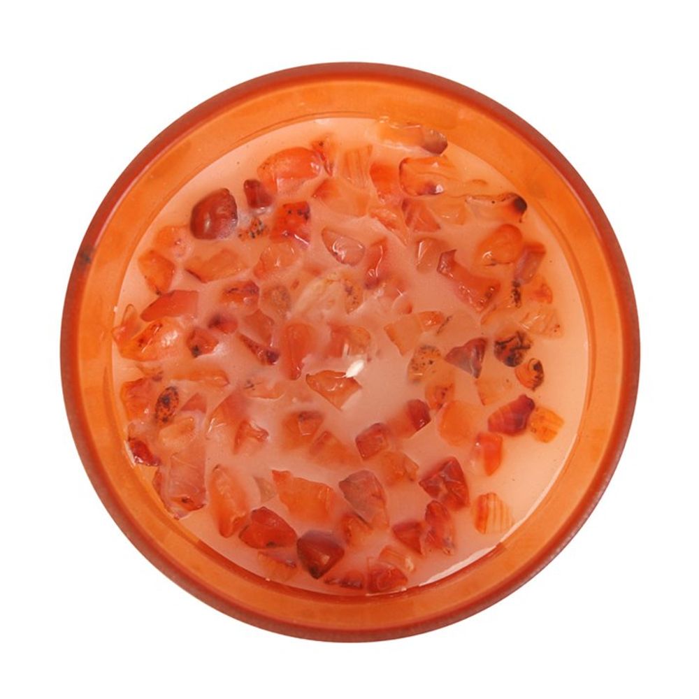 Sacral Chakra Orange Crystal Chip Candle N/A