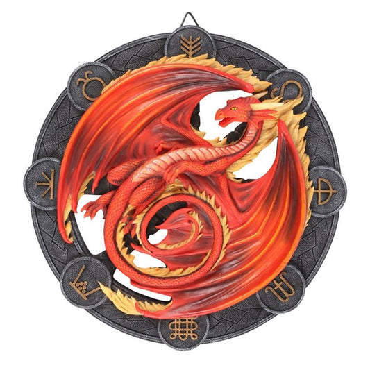 Beltane Dragon Resin Wall Plaque by Anne Stokes N/A