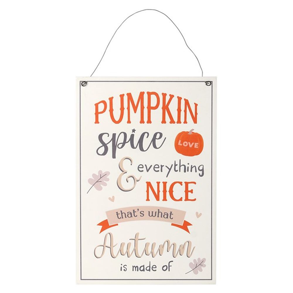 30cm Pumpkin Spice Hanging Sign N/A