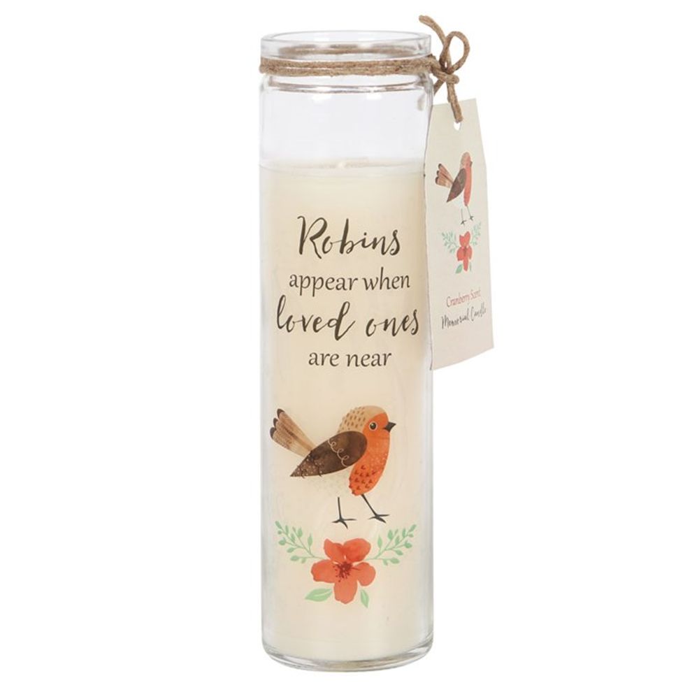 Robins Appear Cranberry Tube Candle N/A