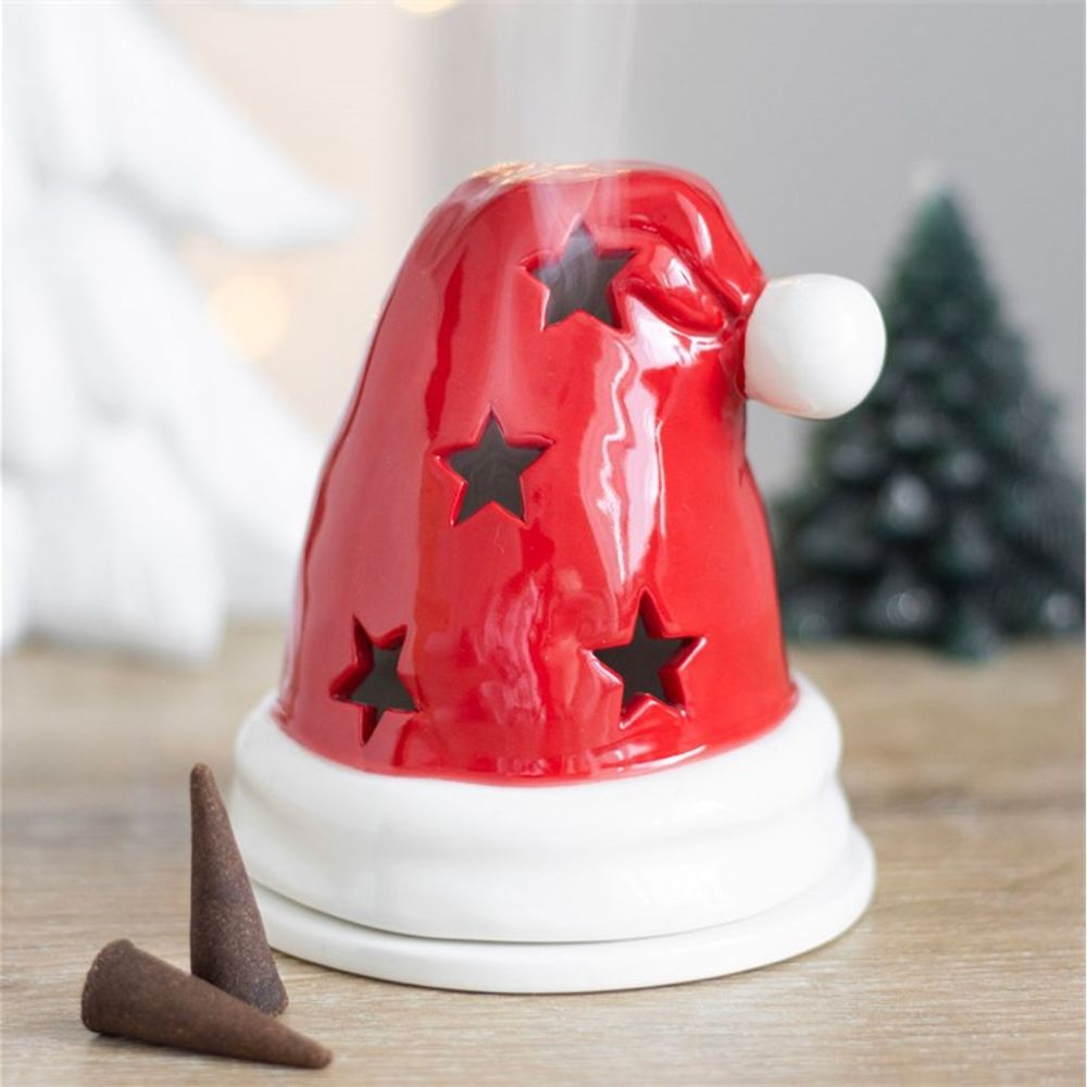 Santa Hat Incense Cone Burner and Tealight Holder N/A