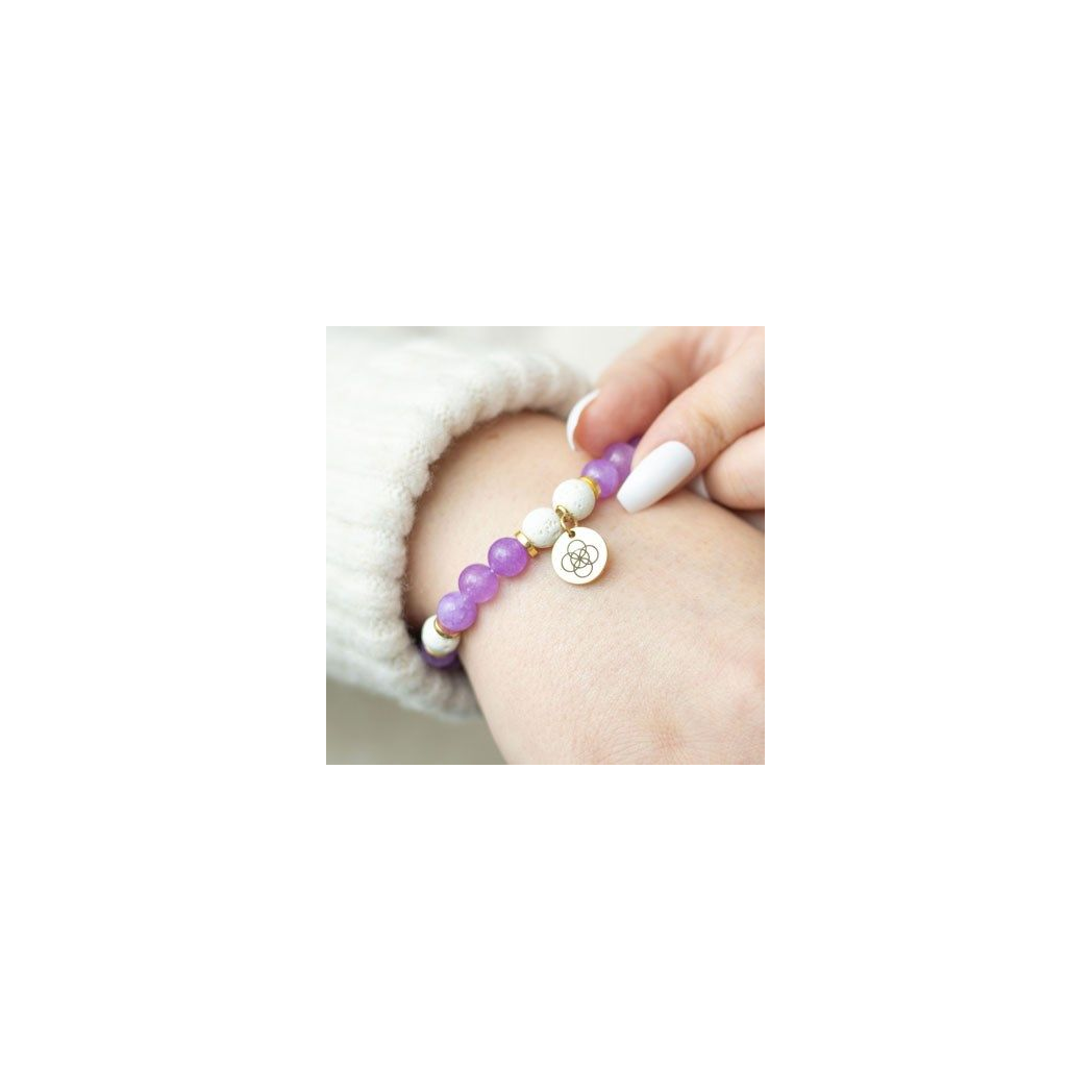 Anti-Anxiety Amethyst Crystal Essential Oil Bracelet N/A