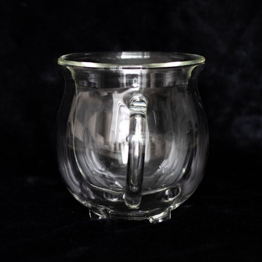 Clear Double Walled Glass Cauldron Mug N/A