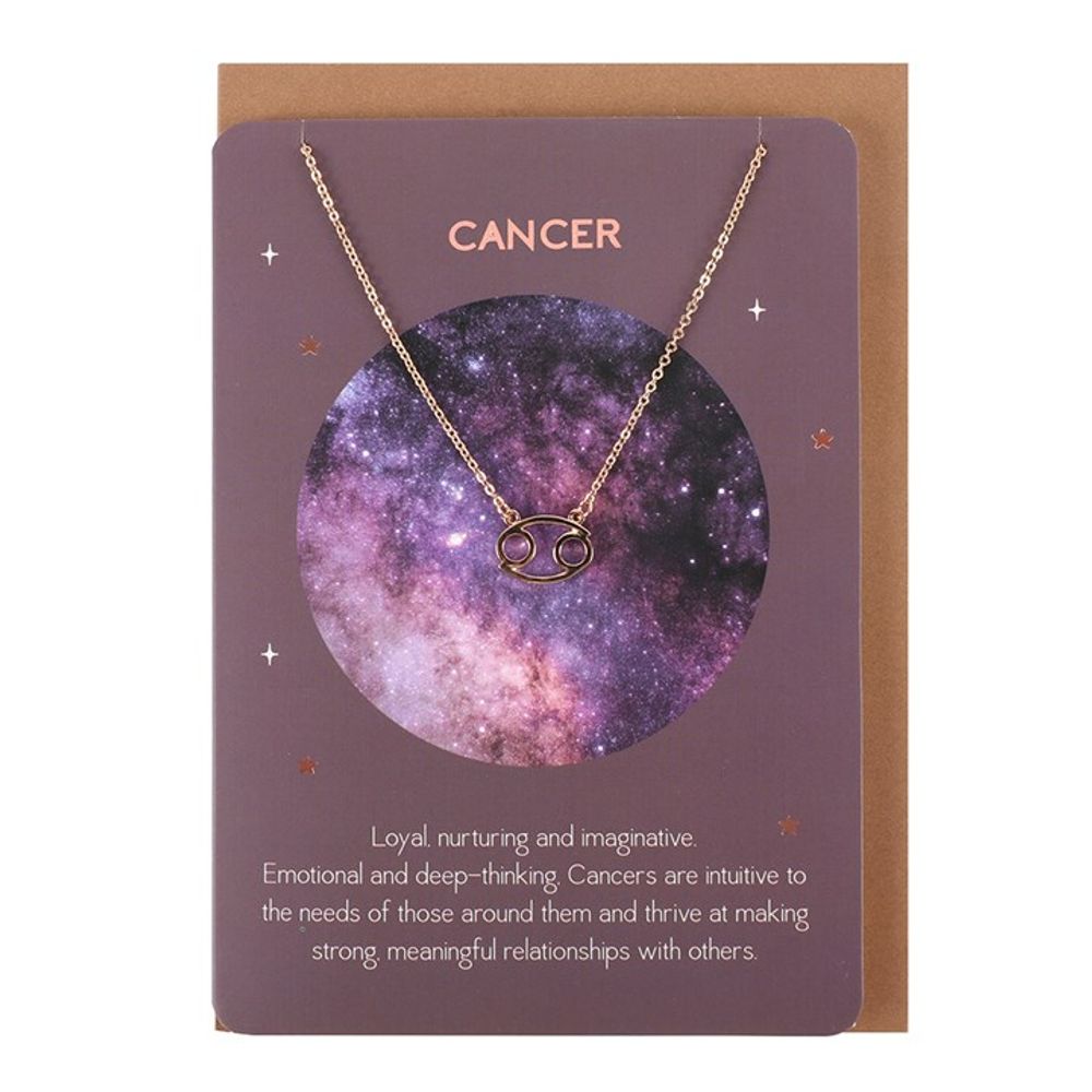 Cancer Zodiac Necklace Card N/A