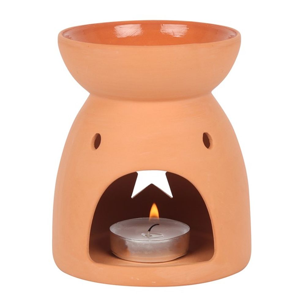 Star Cutout Terracotta Effect Oil Burner N/A